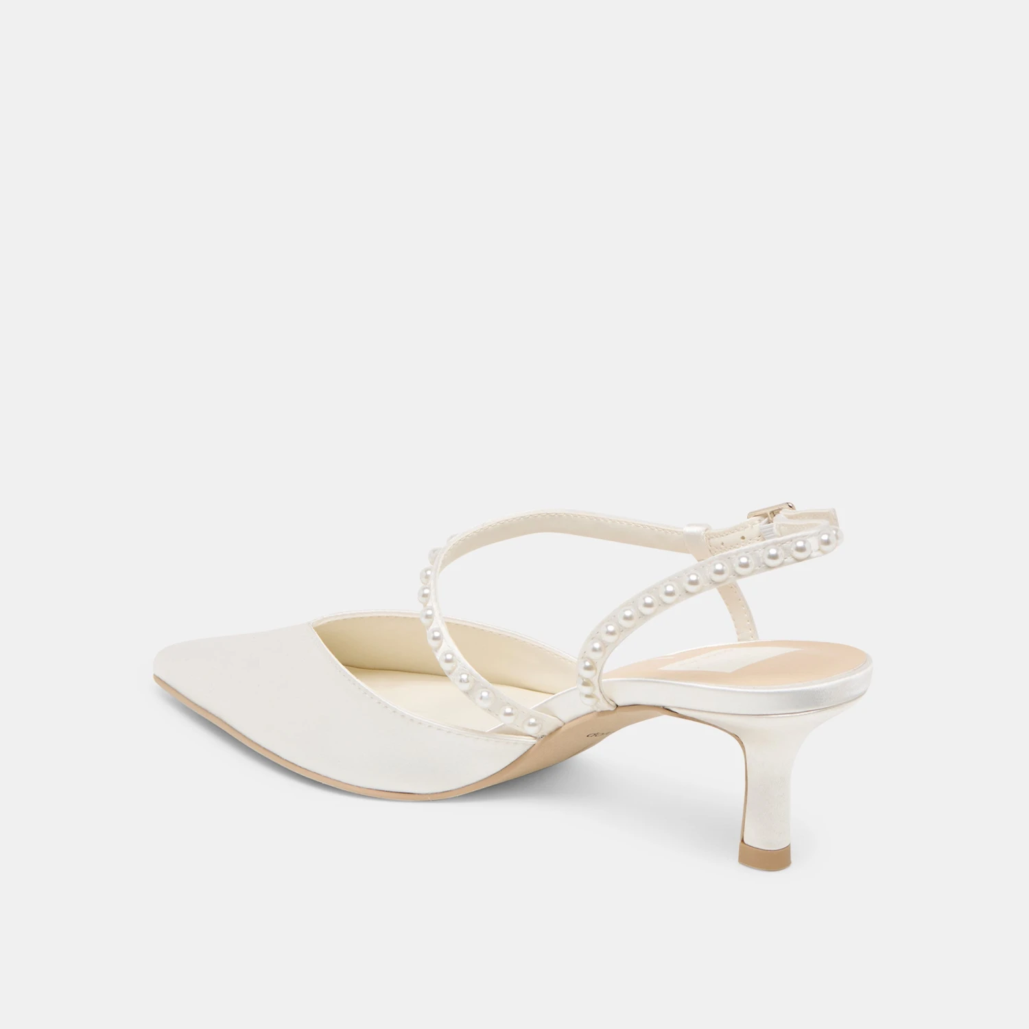 KAMRA PEARL MID HEELS TRUE WHITE SATIN(Kamra Pearl Mid Heels True White Satin) 7 KAMRA PEARL MID HEELS TRUE WHITE SATIN(Kamra Pearl Mid Heels True White Satin) - Image 7