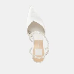 KAMRA PEARL HEELS TRUE WHITE SATIN(Kamra Pearl Heels True White Satin) -Dolce Vita Shop DOLCEVITA HEELS KAMRAPEARL TRUEWHITESATIN 06