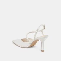 KAMRA PEARL HEELS TRUE WHITE SATIN(Kamra Pearl Heels True White Satin) -Dolce Vita Shop DOLCEVITA HEELS KAMRAPEARL TRUEWHITESATIN 09