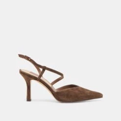 KAMRA HEELS DK BROWN SUEDE(Kamra Heels Dk Brown Suede)