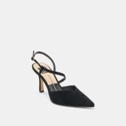 KAMRA HEELS ONYX SUEDE(Kamra Heels Onyx Suede) -Dolce Vita Shop DOLCEVITA HEELS KAMRA ONYXSUEDE 01