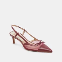 KANDI HEELS MAROON MESH(Kandi Heels Maroon Mesh) -Dolce Vita Shop DOLCEVITA HEELS KANDI MAROONMESH 01