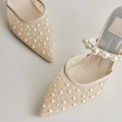 KATIK PEARL HEELS IVORY MESH - Re:vita(Katik Pearl Heels Ivory Mesh Resale) -Dolce Vita Shop DOLCEVITA HEELS KATIKPEARL IVORYMESH DETAILS 02 820959b3 fe06 438c ade3 414c8b138876