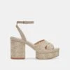 LAISHA HEELS ALMOND FLORAL EYELET(Laisha Heels Almond Floral Eyelet)
