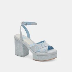 LAISHA HEELS LIGHT BLUE FLORAL EYELET(Laisha Heels Light Blue Floral Eyelet) -Dolce Vita Shop DOLCEVITA HEELS LAISHA LIGHTBLUEFLORALEYELET 01