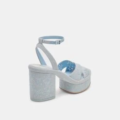 LAISHA HEELS LIGHT BLUE FLORAL EYELET(Laisha Heels Light Blue Floral Eyelet) -Dolce Vita Shop DOLCEVITA HEELS LAISHA LIGHTBLUEFLORALEYELET 03