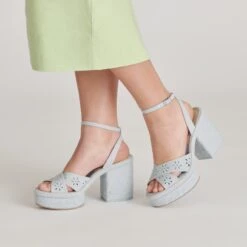 LAISHA HEELS LIGHT BLUE FLORAL EYELET(Laisha Heels Light Blue Floral Eyelet) -Dolce Vita Shop DOLCEVITA HEELS LAISHA LIGHTBLUEFLORALEYELET ONFOOT 03