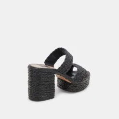 LATOYA HEELS BLACK RAFFIA(Latoya Heels Black Raffia) -Dolce Vita Shop DOLCEVITA HEELS LATOYA BLACKRAFFIA 03