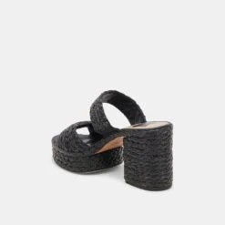 LATOYA HEELS BLACK RAFFIA(Latoya Heels Black Raffia) -Dolce Vita Shop DOLCEVITA HEELS LATOYA BLACKRAFFIA 08