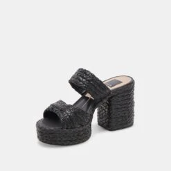 LATOYA HEELS BLACK RAFFIA(Latoya Heels Black Raffia) -Dolce Vita Shop DOLCEVITA HEELS LATOYA BLACKRAFFIA 09
