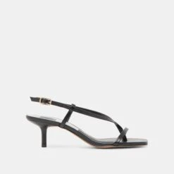 LAURY HEELS BLACK LEATHER(Laury Heels Black Leather)