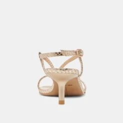 LAURY HEELS CHAMPAGNE EMBOSSED LEATHER(Laury Heels Champagne Embossed Leather) -Dolce Vita Shop DOLCEVITA HEELS LAURY CHAMPAGNEEMBOSSEDLEATHER 05