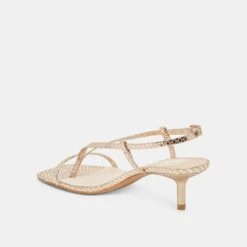 LAURY HEELS CHAMPAGNE EMBOSSED LEATHER(Laury Heels Champagne Embossed Leather) -Dolce Vita Shop DOLCEVITA HEELS LAURY CHAMPAGNEEMBOSSEDLEATHER 09