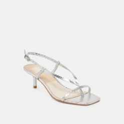 LAURY HEELS SILVER EMBOSSED LEATHER(Laury Heels Silver Embossed Leather) -Dolce Vita Shop DOLCEVITA HEELS LAURY SILVEREMBOSSEDLEATHER 01