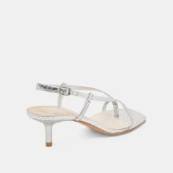 LAURY HEELS SILVER EMBOSSED LEATHER(Laury Heels Silver Embossed Leather) -Dolce Vita Shop DOLCEVITA HEELS LAURY SILVEREMBOSSEDLEATHER 03