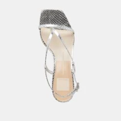 LAURY HEELS SILVER EMBOSSED LEATHER(Laury Heels Silver Embossed Leather) -Dolce Vita Shop DOLCEVITA HEELS LAURY SILVEREMBOSSEDLEATHER 06