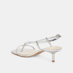 LAURY HEELS SILVER EMBOSSED LEATHER(Laury Heels Silver Embossed Leather) -Dolce Vita Shop DOLCEVITA HEELS LAURY SILVEREMBOSSEDLEATHER 09