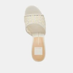 LAVENA FLORAL HEELS WHITE YELLOW FLORAL MESH(Lavena Floral Heels White Yellow Floral Mesh) -Dolce Vita Shop DOLCEVITA HEELS LAVENAFLORAL WHITE YELLOWFLORALMESH 06