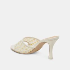 LAVENA FLORAL HEELS WHITE YELLOW FLORAL MESH(Lavena Floral Heels White Yellow Floral Mesh) -Dolce Vita Shop DOLCEVITA HEELS LAVENAFLORAL WHITE YELLOWFLORALMESH 09