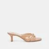 LERAH HEELS CAFE EMBOSSED LEATHER(Lerah Heels Cafe Embossed Leather)