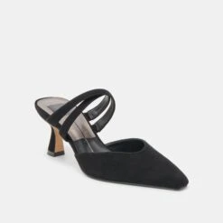 LINORE HEELS ONYX SUEDE(Linore Heels Onyx Suede) -Dolce Vita Shop DOLCEVITA HEELS LINORE ONYX SUEDE 01