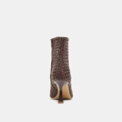 LONNI BOOTIES DK BROWN WOVEN LEATHER(Lonni Booties Dk Brown Woven Leather) -Dolce Vita Shop DOLCEVITA HEELS LONNI DKBROWNWOVENLEATHER 05