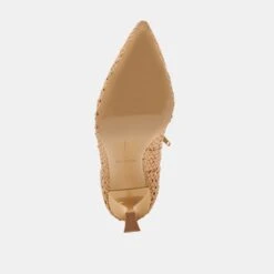 LONNI BOOTIES LIGHT TAN WOVEN LEATHER(Lonni Booties Light Tan Woven Leather) -Dolce Vita Shop DOLCEVITA HEELS LONNI LIGHTTANWOVENLEATHER 07