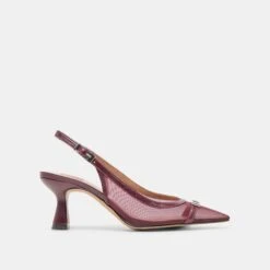 LORINE HEELS BURGUNDY MESH(Lorine Heels Burgundy Mesh)