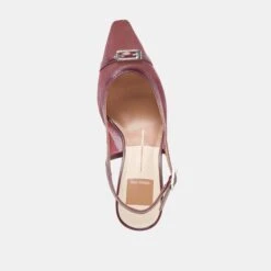 LORINE HEELS BURGUNDY MESH(Lorine Heels Burgundy Mesh) -Dolce Vita Shop DOLCEVITA HEELS LORINE BURGUNDY MESH 06