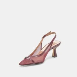 LORINE HEELS BURGUNDY MESH(Lorine Heels Burgundy Mesh) -Dolce Vita Shop DOLCEVITA HEELS LORINE BURGUNDY MESH 09