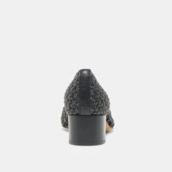 LULA HEELS BLACK WOVEN RAFFIA(Lula Heels Black Woven Raffia) -Dolce Vita Shop DOLCEVITA HEELS LULA BLACKWOVENRAFFIA 05