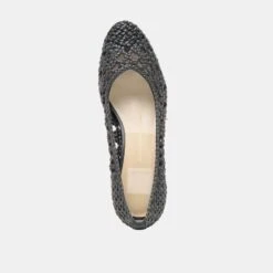 LULA HEELS BLACK WOVEN RAFFIA(Lula Heels Black Woven Raffia) -Dolce Vita Shop DOLCEVITA HEELS LULA BLACKWOVENRAFFIA 06