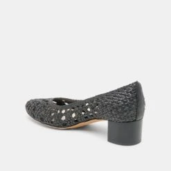 LULA HEELS BLACK WOVEN RAFFIA(Lula Heels Black Woven Raffia) -Dolce Vita Shop DOLCEVITA HEELS LULA BLACKWOVENRAFFIA 08