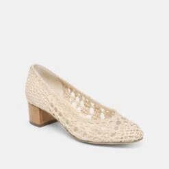 LULA HEELS IVORY MULTI WOVEN RAFFIA(Lula Heels Ivory Multi Woven Raffia) -Dolce Vita Shop DOLCEVITA HEELS LULA IVORYMULTIWOVENRAFFIA 01