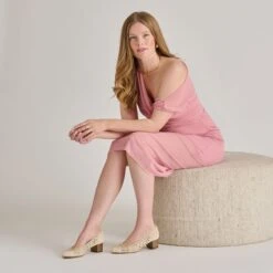 LULA HEELS IVORY MULTI WOVEN RAFFIA(Lula Heels Ivory Multi Woven Raffia) -Dolce Vita Shop DOLCEVITA HEELS LULA IVORYMULTI WOVENRAFFIA ONFOOT 01