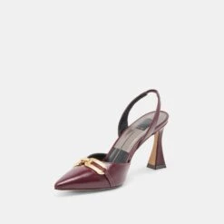 MALIK HEELS CRANBERRY CRINKLE PATENT(Malik Heels Cranberry Crinkle Patent) -Dolce Vita Shop DOLCEVITA HEELS MALIK CRANBERRYCRINKLEPATENT 09