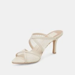 MANDEL PEARL HEELS IVORY MESH(Mandel Pearl Heels Ivory Mesh) -Dolce Vita Shop DOLCEVITA HEELS MANDELPEARL IVORYMESH 08
