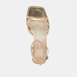 MANJI HEELS LIGHT GOLD METALLIC LEATHER(Manji Heels Light Gold Metallic Leather) -Dolce Vita Shop DOLCEVITA HEELS MANJI LIGHTGOLDMETALLICLEATHER 06