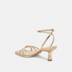 MANJI HEELS LIGHT GOLD METALLIC LEATHER(Manji Heels Light Gold Metallic Leather) -Dolce Vita Shop DOLCEVITA HEELS MANJI LIGHTGOLDMETALLICLEATHER 08