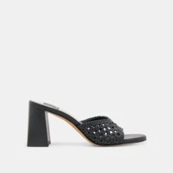 MARGOE HEELS BLACK WOVEN STELLA(Margoe Heels Black Woven Stella)
