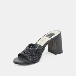MARGOE HEELS BLACK WOVEN STELLA(Margoe Heels Black Woven Stella) -Dolce Vita Shop DOLCEVITA HEELS MARGOE BLACKWOVENSTELLA 08