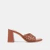 MARGOE HEELS COGNAC WOVEN STELLA(Margoe Heels Cognac Woven Stella)
