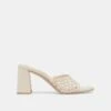 MARGOE HEELS CREME WOVEN STELLA(Margoe Heels Creme Woven Stella)
