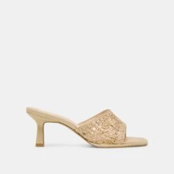 MAYLAH HEELS LIGHT GOLD MACRAME(Maylah Heels Light Gold Macrame)