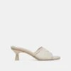MEEZA PEARL HEELS IVORY MESH - Re:vita(Meeza Pearl Heels Ivory Mesh Resale)