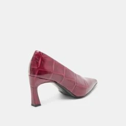 MIDGE HEELS BURGUNDY CROCO EMBOSSED LEATHER(Midge Heels Burgundy Croco Embossed Leather) -Dolce Vita Shop DOLCEVITA HEELS MIDGE BURGUNDYCROCOEMBOSSEDLEATHER 03