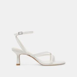 MORAH WIDE HEELS TRUE WHITE LEATHER(Morah Wide Heels True White Leather)