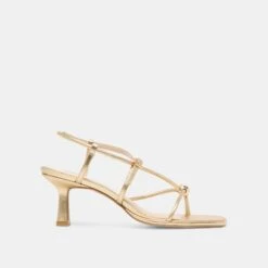 MYLEE HEELS GOLD DISTRESSED LEATHER(Mylee Heels Gold Distressed Leather)