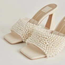 NANDY PEARL HEELS VANILLA PEARLS(Nandy Pearl Heels Vanilla Pearls) -Dolce Vita Shop DOLCEVITA HEELS NANDYPEARL VANILLAPEARLS DETAILS 02