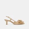 ODELA BOW HEELS NATURAL WOVEN RAFFIA(Odela Bow Heels Natural Woven Raffia)